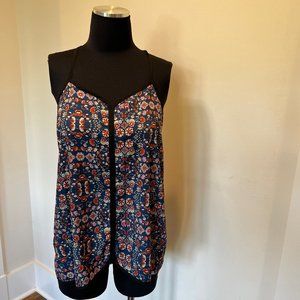 Romeo & Juliet Couture floral & elephant print cami sz M